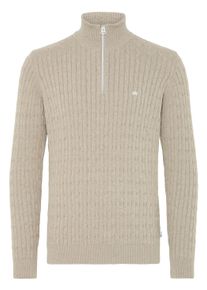 Troyer Kronstadt "Troyer KSCall half zip", Damen, Gr. XL, beige (sand mix), Obermaterial: 100% Baumwolle CO., Pullover Troyer