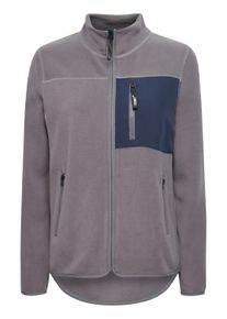 Fleecejacke oxmo "Fleecejacke OXNymfe", Damen, Gr. L, grau (pewter), Obermaterial: 100% Polyester PES., regular fit h&uuml;ftlang, Jacken Fleecejacke