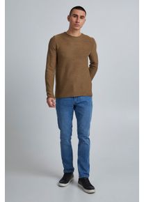 !Solid Strickfleece-Pullover SOLID "Strickpullover SDJarah", Damen, Gr. S, braun (kangaroo melange), Obermaterial: 50% Baumwolle CO. 50% Polyacryl PAN., Pullover Strickfleece-Pullover