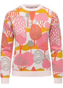 Rundhalspullover Ragwear "Rundhalspullover Treenara", Damen, Gr. M, beige (ivory), Obermaterial: 50% Viskose CV. 28% Polyester PES. 22% Nylon NY. Futter: 50% Viskose CV. 28% Polyester PES. 22% Nylon NY., Rundhals, &Auml;rmel ohne &Auml;rmelschlitz Strickb&uuml;ndchen, Pullover Rundhalspullover