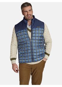 Steppweste CHARLES COLBY "Steppweste DUKE AKKARIN", Herren, Gr. 60, blau (dunkelblau kariert), Obermaterial: 100% Polyester COOLMAX PES(Coolmax)., Westen Steppweste
