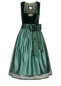 N&uuml;bler Dirndl N&Uuml;BLER "Dirndl midi Marlies", Damen, Gr. 38, EURO, gr&uuml;n, Obermaterial: 50% Polyester PES. 50% Viskose CV., Kleider Dirndl
