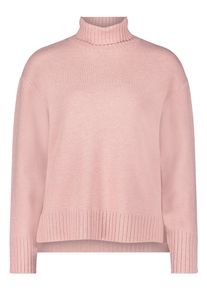 Rundhalspullover Betty Barclay "Feinstrickpullover mit hohem Kragen", Damen, Gr. 44, rosa (pale mauve melange), Obermaterial: 50% Viskose CV. 27% Polyamid PA. 23% Polyester PES., Pullover Rundhalspullover