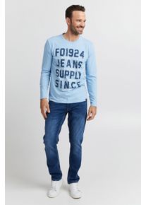 5-Pocket-Jeans FQ1924 "5-Pocket-Jeans FQRoman", Herren, Gr. 32, L&auml;nge 32, blau (denim middle blau), Obermaterial: 98% Baumwolle CO. 2% Elasthan EL., Hosen 5-Pocket-Jeans