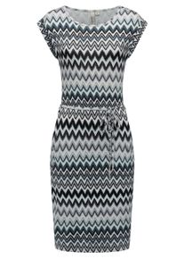 Sommerkleid Ragwear "Sommerkleid Taggien Print", Damen, Gr. M, N-Gr, schwarz (ash), Obermaterial: 95% Viskose CV. 5% Elasthan EL., Kleider Sommerkleid