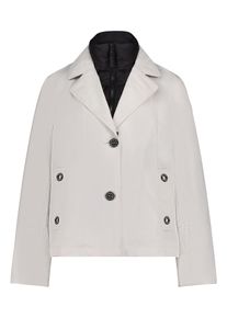 AMBER & JUNE Sommerjacke AMBER & JUNE "&Uuml;bergangsjacke mit abnehmbarem Westenteil", Damen, Gr. 34, beige (wind chime), Obermaterial: 100% Polyester PES., Jacken Sommerjacke