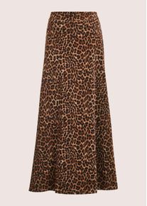 Madeleine Mode Maxirock MADELEINE "Maxirock Eleganter Samtrock im Leo-Design", Damen, Gr. 36, bunt (schwarz, braun, multicolor), Obermaterial: 92% Polyester PES. 8% Elasthan EL., Modern, ausgestellt, R&ouml;cke Maxirock, Langer Samtrock im Animaldessin