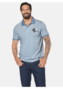 Poloshirt Jan Vanderstorm "Poloshirt LINDHEIM", Herren, Gr. 4XL, blau (hellblau), Obermaterial: 100% Baumwolle CO., Shirts Poloshirt