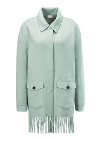 Madeleine Mode Outdoorjacke MADELEINE "Jacke Lange &Uuml;bergangsjacke", Damen, Gr. 44, gr&uuml;n (hellsalbeigr&uuml;n, melange), Obermaterial: 50% Wolle WO. 43% Polyester PES. 3% Polyamid PA. 2% Polyacryl PAN. 2% Viskose CV., Modern, Jacken Outdoorjacke