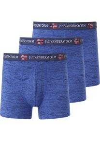 Retro Pants Jan Vanderstorm "3er Pack Retropant NORIK", Herren, Gr. 3XL, blau, Obermaterial: 95% Baumwolle CO. 5% Elasthan EL., Unterhosen Retro Pants