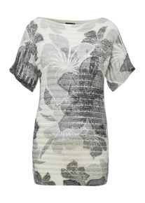 Strickpullover GOLDNER "Pullover", Damen, Gr. 42, grau (grau, gemustert), Obermaterial: 60% Polyester PES. 40% Baumwolle CO., normal, Sonstiges, Pullover Strickpullover, Ohne