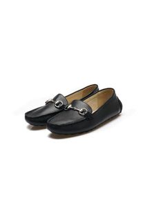 LANDS' END Horsebit Mokassins aus Leder f&uuml;r Damen, Damen, size: regular, Schwarz, Leder, by Lands' End