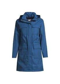 LANDS' END 3-in-1-Wachsjacke aus Baumwollmix, Damen,  Blau, by Lands' End