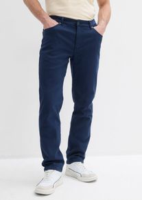 bonprix Regular Fit Stretch-Thermohose Straight, blau, Gr.60, Thermo-Hose mit flauschigem Flanellfutter, aus Flanell