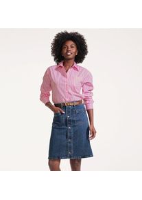 LANDS' END Kurzer Soft Denim Jeansrock mit Kn&ouml;pfen, Damen,  Blau, Elasthan/Baumwoll-Mischung, by Lands' End