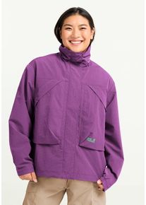 Funktionsjacke Jack Wolfskin "FIND THE WILD JKT W", Damen, Gr. XL (46), freesia, Web, Obermaterial: 86% Polyamid, 14% Elasthan. Futter: 100% Polyester, kariert, unifarben, Basic Po-bedeckend, elastischer Bund, Jacken Funktionsjacke, winddicht, atmungsaktiv, &Uuml;bergangsjacke, hoher Stehkragen