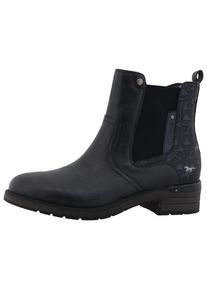 Winterstiefelette Mustang Shoes "Gelja", Damen, Gr. 37, nachtblau, Lederimitat, Schuhe Winterstiefelette, Stiefelette, Winterboots mit Anziehlasche