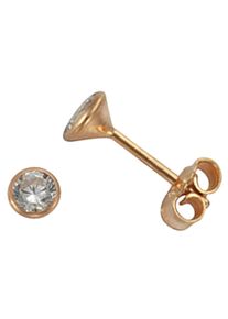 Paar Ohrstecker Firetti "Schmuck Geschenk Silber 925 Ohrschmuck Solit&auml;r" Gr. 4, rosa (ros&eacute;goldfarben, kristallwei&szlig;), Ohrringe, Damen, 4, Silber 925 (Sterlingsilber), Paar Ohrstecker, mit Zirkonia (synth.)