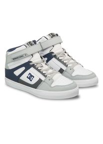 Sneaker DC Shoes "Pure High-Top EV", M&auml;dchen, Gr. 1(32), blau (grau, blau, wei&szlig;), Obermaterial:Obermaterial: Leder / Futter: Textil / Au&szlig;ensohle: Gummi;, Schuhe Sneaker