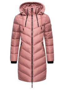 Wintermantel Marikoo "Wintermantel Armasa", Damen, Gr. M, rosa (schwarz rose), Obermaterial: 100% Polyester PES. Obermaterial: Futter: 100% Polyester PES. 100% Polyester PES., M&auml;ntel Wintermantel