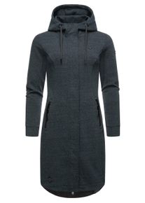 Kapuzensweatjacke Ragwear "Kurzmantel Letti Long", Damen, Gr. L, schwarz, Obermaterial: 54% Polyester PES. 41% Baumwolle CO. 5% Viskose CV., Sweatjacken Kapuzensweatjacke