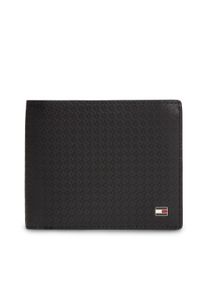 Geldb&ouml;rse Tommy Hilfiger "TH EMBOSS CC AND COIN", Damen, schwarz, Leder, unifarben, Basic, Kleinlederwaren Geldb&ouml;rse, Unisex Geldbeutel, Portemonnaie mit Logoflag