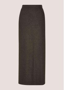 Madeleine Mode Midirock MADELEINE "Jerseyrock Maxirock mit Schlupfbund", Damen, Gr. 34, braun (braun, melange), Obermaterial: 75% Viskose CV. 24% Polyester PES. 1% Elasthan EL., Modern, gerade, R&ouml;cke Midirock, Gehschlitz