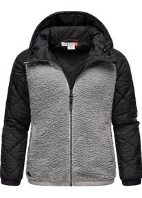 Kapuzensweatjacke Ragwear "Outdoorjacke Leeloo", Damen, Gr. M, beige (bone blocked), Obermaterial: 100% Polyester PES. Futter: 100% Polyester PES., Sweatjacken Kapuzensweatjacke