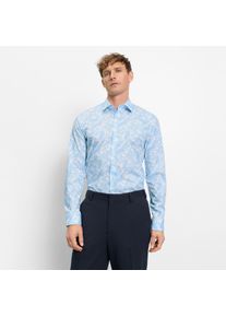 Langarmhemd OLYMP "No 6 six", Damen, Gr. 41, N-Gr, wei&szlig;, Web, Obermaterial: 97% Baumwolle, 3% Elastolefin, gemustert, sehr schmal normal, 2-Knopf-Manschette, Hemden Langarmhemd, super slim, Kentkragen, Businesshemd