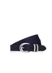 Lederg&uuml;rtel Tamaris, Damen, Gr. 11,5, blau (nachtblau), Rindsleder, G&uuml;rtel Lederg&uuml;rtel, mit Dreifach-Schlaufe verziert