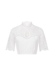 N&uuml;bler Dirndlbluse N&Uuml;BLER "Dirndlbluse kurzarm Ganit", Damen, Gr. 38, wei&szlig;, Obermaterial: 100% Nylon NY., Blusen Dirndlbluse