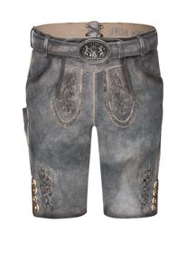 N&uuml;bler Trachtenlederhose N&Uuml;BLER "Lederhose kurz Thomas", Herren, Gr. 46, EURO, beige (natur), Obermaterial: 100% Lammleder LEL., Hosen Trachtenlederhose