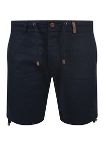 Leinenhose INDICODE "Leinenhose IDMoses", Herren, Gr. M, N-Gr, blau (night sky), Obermaterial: 55% Leinen LI. 45% Baumwolle CO., regular fit kurz, Hosen Leinenhose