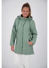 Softshellmantel DEPROC Active "TWIN PEAK II SLATE NEW WOMEN", Damen, Gr. 54 (XXL), grau, 96% Polyester; 4% Elasthan, Windstopperb&uuml;ndchen mit Daumenl&ouml;chern,mit Schneefang,mit verstellbarem Klettverschluss, M&auml;ntel Softshellmantel, auch in Gro&szlig;en Gr&ouml;&szlig;en erh&auml;ltlich