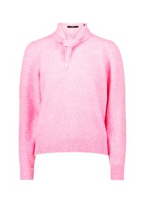 Rundhalspullover Zero "Pullover mit Strickhalstuch", Damen, Gr. 34, pink (blushberry pink melange), Obermaterial: 50% Polyester Pol. recyc.. 22% Polyester PES. 10% Polyamid PA. 10% Polyacryl PAN. 5% Wolle WO., Pullover Rundhalspullover