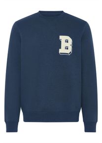 Longpullover Blend "Sweater BHBade", Herren, Gr. L, blau (marineblaus), Obermaterial: 60% Baumwolle CO. 40% Polyester PES., Pullover Longpullover