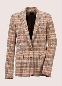 Madeleine Mode Jackenblazer MADELEINE "Blazer Zweireihiger Blazer", Damen, Gr. 46, beige (berber, multicolor), Obermaterial: 45% Polyester PES. 45% Viskose CV. 9% Polyamid PA. 1% Elasthan EL., Modern, normal, Blazer Jackenblazer