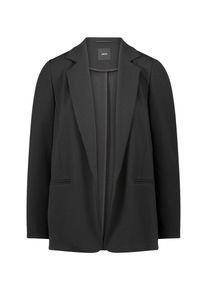 Longblazer Zero "Longblazer offener Style", Damen, Gr. 42, schwarz (schwarz beauty), Obermaterial: 96% Polyester Pol. recyc.. 4% Elasthan EL., Blazer Longblazer