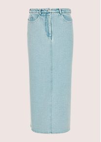 Madeleine Mode Regular-fit-Jeans MADELEINE "Jeansrock Midirock mit Formbund", Damen, Gr. 38, N-Gr, bleached, Obermaterial: 50% Baumwolle CO. 48% Viskose CV. 2% Elasthan EL., Jeans Regular-fit-Jeans