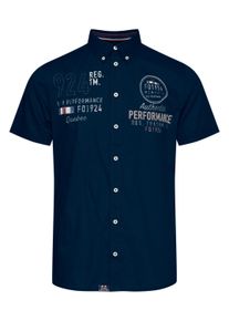 Kurzarmshirt FQ1924 "Kurzarmhemd FQRontus", Herren, Gr. L, blau (navy blazer), Obermaterial: 100% Baumwolle CO., Hemden Kurzarmshirt