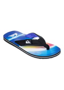 Sandale Quiksilver "Molokai Layback Ii Airbrush", Herren, Gr. 7(40), blau (blau 1), Obermaterial:Obermaterial: Textil (Walkfrottier), Futter: Textil, Au&szlig;ensohle: Schwammgummi;, Schuhe Sandale
