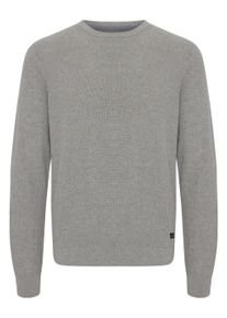 Strickfleece-Pullover Blend "Strickpullover BHCodford", Herren, Gr. S, grau (stone mix), Obermaterial: 100% Baumwolle CO., Pullover Strickfleece-Pullover