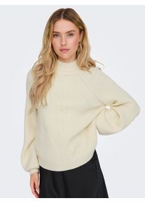 Stehkragenpullover Only "ONLKATIA LS DETAIL HIGHNECK CC KNT", Damen, Gr. S, grau (wei&szlig;cap gray detail:melange), Strick, Obermaterial: 50% Viskose, 27% Nylon, 23% Polyester, meliert, unifarben, regular fit normal, hoch geschlossener Ausschnitt, Rippb&uuml;ndchen, Pullover Stehkragenpullover, Viskosemischung, regular fit