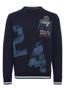 Longpullover FQ1924 "Sweatshirtpullover FQMangus", Herren, Gr. L, blau (navy blazer), Obermaterial: 60% Baumwolle CO. 40% Polyester PES., Sweatshirts Longpullover