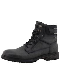 Winterboots Mustang Shoes "Marcas", Herren, Gr. 44, grau (dunkelgrau), Lederimitat, Basic, Schuhe Winterboots, Business Stiefel, Boots mit Warmfutter