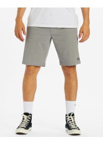 2-in-1-Shorts Billabong "Crossfire", Herren, Gr. 36 (XL), grau, Obermaterial:64% Microfaser, 22% Walkfrottier, 8% Elasthan, 6% Polyamid;, Hosen 2-in-1-Shorts