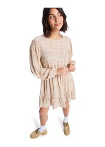 Minikleid Roxy "Paradise Breeze", Damen, Gr. XS, US-Gr&ouml;&szlig;en, parchment animal floral, Obermaterial: 100% Viskose;, Kleider Minikleid