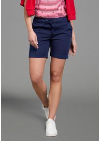 Shorts Kangaroos, Damen, Gr. 34, N-Gr, marine, Twill, Obermaterial: 100% Baumwolle, kurz, Hosen Shorts, gerades Bein, mit vier Taschen, elastischer Bund mit Kordelzug