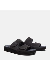 Sandale Timberland "CASCO COVE SLIDE SANDAL", Herren, Gr. 43, dunkelgrau suede, Leder, Schuhe Sandale, aus Timberland Premium Nubuk-Leder