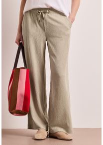 Jogginghose Street One, Damen, Gr. 46, L&auml;nge 30, cobble stone, Web, Obermaterial: 59% Polyester, 40% Viskose, 1% Elasthan, unifarben, loose fit lang, Hosen Jogginghose, mit elastischem Bund